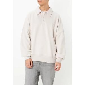 Свободный регбийный свитшот с тканым ярлыком - Calvin Klein Jeans