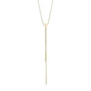 Кулон-подвеска Swarovski® Crystal Y-образной формы – серебро с позолотой
