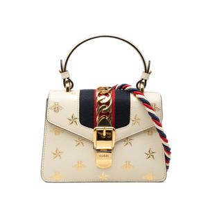 Сумка-сэтчел Mini Calfskin Bee Star Web Sylvie с верхней ручкой (2000-2015 годы)