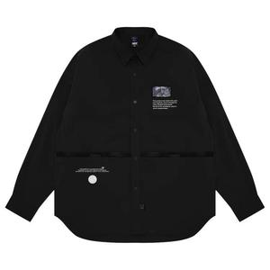 Рубашки и топы AAPE Moonface Graphic Patch Shirt 'Черный'
