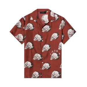 Рубашки Amiri All Over Skull Bowling 'Red'