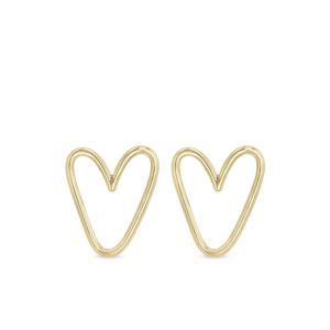 Серьги Open Heart из желтого золота