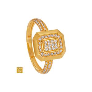 Кольцо HABIB Oro Italia 916 из желтого и белого золота GR61621225(YW)-BI (22K Gold)