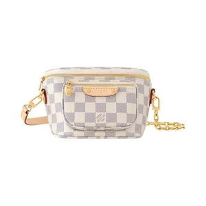 Сумки через плечо Louis Vuitton Мини-бананка 'White Damier Azur Canvas'