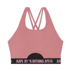 Спортивный бюстгальтер AAPE Moonface Logo Hem Bra Top 'Pink'