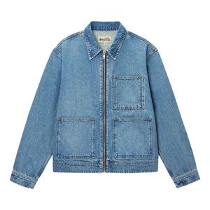 Джинсовые куртки Stussy Zip Work Jacket 'Вымытый синий'
