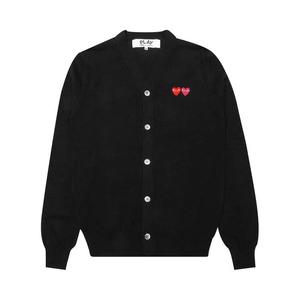 Кардиган Comme des Garçons PLAY Double Heart Cardigan 'Черный'