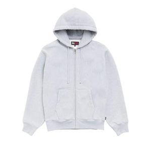 Толстовки на молнии Stussy Fleece Zip Hoodie 'Серый хизер'
