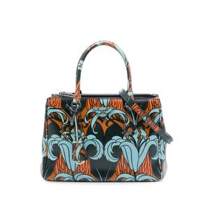 Маленькая сумка-сэтчел Saffiano Lux Galleria Lily Print Double Zip (2013-2026 годы)