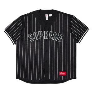 Джерси Supreme Rhinestone Stripe Baseball Jersey 'Black'