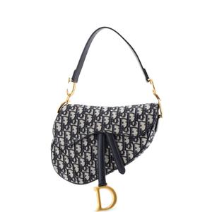 Сумка на плечо Saddle Handbag Oblique из канваса среднего размера