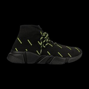 Кроссовки Balenciaga Speed Lace-Up «All Over Print — Black Yellow Fluo»
