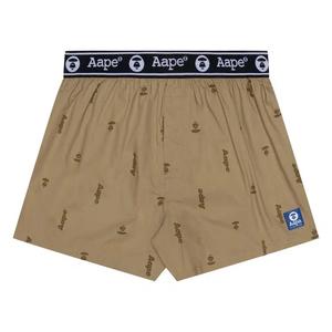 Нижнее белье AAPE Moonface Logo Patterned Boxers 'Beige/Dark'