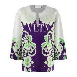 Толстовка с цветочным принтом и логотипом VLTN