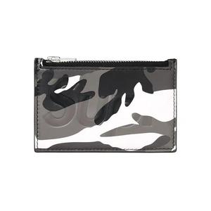 Бумажник Supreme Leather Zip Card Holder 'Snow Camo'