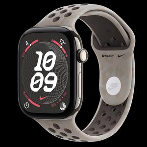 Apple Watch Series 12 46 мм, GPS + Cellular, титан, Natural, ремешок Pavement Grey Nike Sport Band