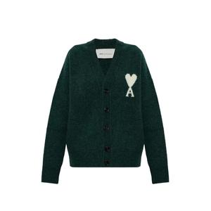 Зеленый кардиган из альпаки с Ami de Coeur