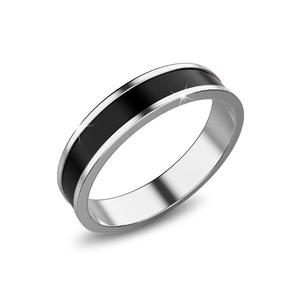 Ceres Timeless Ring Кольцо с черной эмалью в серебре