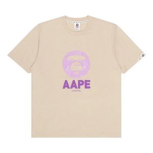 Футболка AAPE Moonface Camo Graphic Tee 'Бежевый/Светлый'