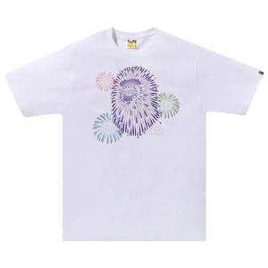 Футболки с коротким рукавом BAPE Футболка Ape Head Firework #2 'Белый'