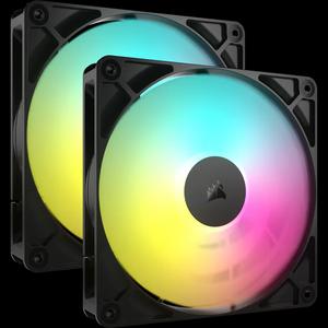 Corsair RS140 RGB 140mm PWM вентилятор - черный (двойная упаковка)