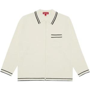 Свитера Supreme Zip Up Polo Sweater 'Белый'