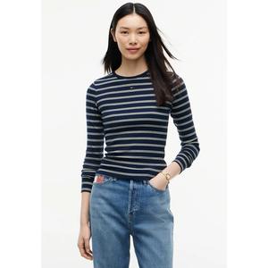 Облегающая футболка с длинным рукавом из рибаны - Tommy Jeans