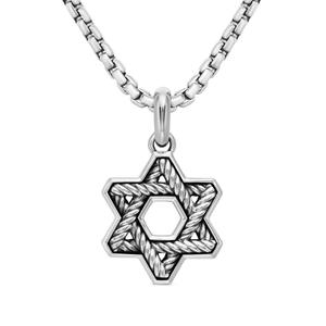 Серебряная подвеска Cable Star of David (19 мм)