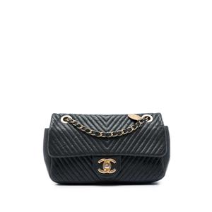 Маленькая сумка на плечо Chevron Wrinkled Calfskin Medallion Charm Surpique Flap (2014-2015 годы)