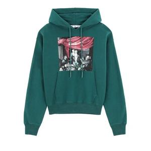 Худи Худи с принтом Караваджо Off-White 'Dark Green'