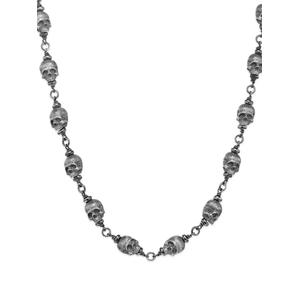 Серебряное колье Memento Mori Skull Rosary (9 мм)