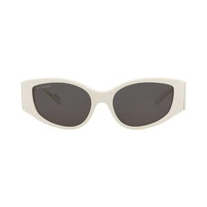 Солнцезащитные очки Balenciaga из переработанного ацетата в кошачьей оправе 'White Grey'