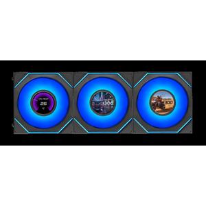 LIAN LI UNI FAN SL-INF LCD FLEX 120mm комплект из 3 вентиляторов - Black черный