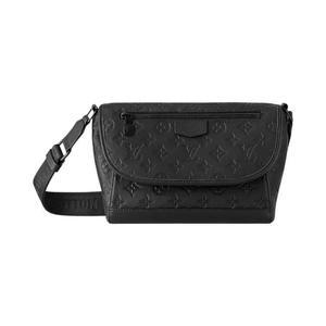 Сумки через плечо Louis Vuitton Pulse Messenger 'Black Monogram Shadow Calfskin Leather'