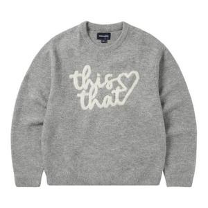 Свитеры thisisneverthat Heart Logo Knit Sweater 'Heather Grey'