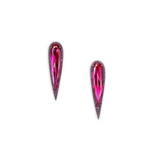Серьги Glimmer из белого золота с рубинами