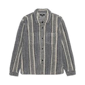 Рубашки на пуговицах Stussy Striped Sherpa Shirt «Charcoal»