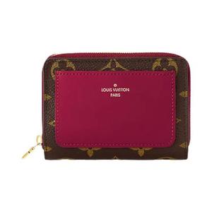 Кошельки Louis Vuitton Lou Wallet 'Коричневый монограмма канвас/Фуксия розовый'
