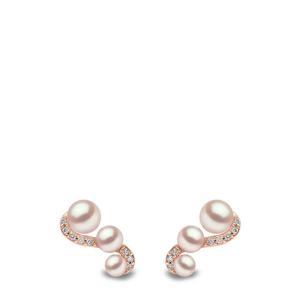 Серьги Sleek из розового золота с жемчугом и бриллиантами