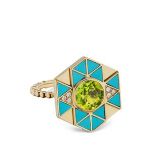 Кольцо Evil Eye с камнями