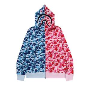 Толстовки на молнии BAPE ABC Camo Separate Shark Full Zip Hoodie 'Синий'