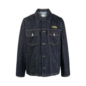 Джинсовые куртки Off-White Wave Off Denim Utility Jacket 'Indigo/Yellow'