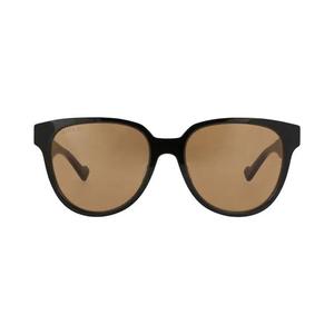 Gucci Оправные ацетатные солнцезащитные очки 'Black Black Brown'