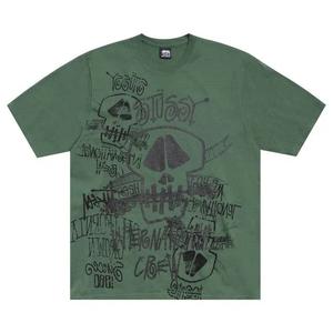 Футболки T-Shirts Stussy Skulls Tee Pigment Dyed 'Сосновый'