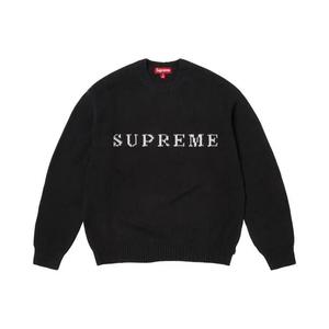 Свитера Supreme Contrast Logo Sweater 'Black'