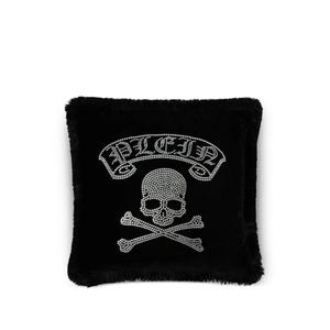 Подушка с бахромой и декором Skull