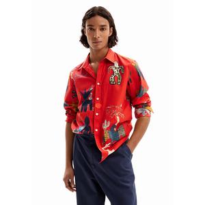 Рубашка Desigual Man Poplin с иллюстрациями