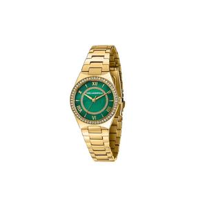 【2 года гарантии】KARL LAGERFELD Hamburg Collection 30mm женские кварцевые часы с зеленым циферблатом R0553105502