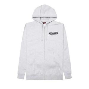 Толстовки на молнии Pleasures Staff Zip Hoodie 'Серый Хизер'