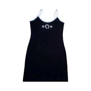 Короткие платья Chrome Hearts Scroll Logo Tank Dress «Black/White»